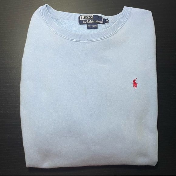 Baby blue and Red Polo by Ralph Lauren Sweatshirt - Picture 1 of 3